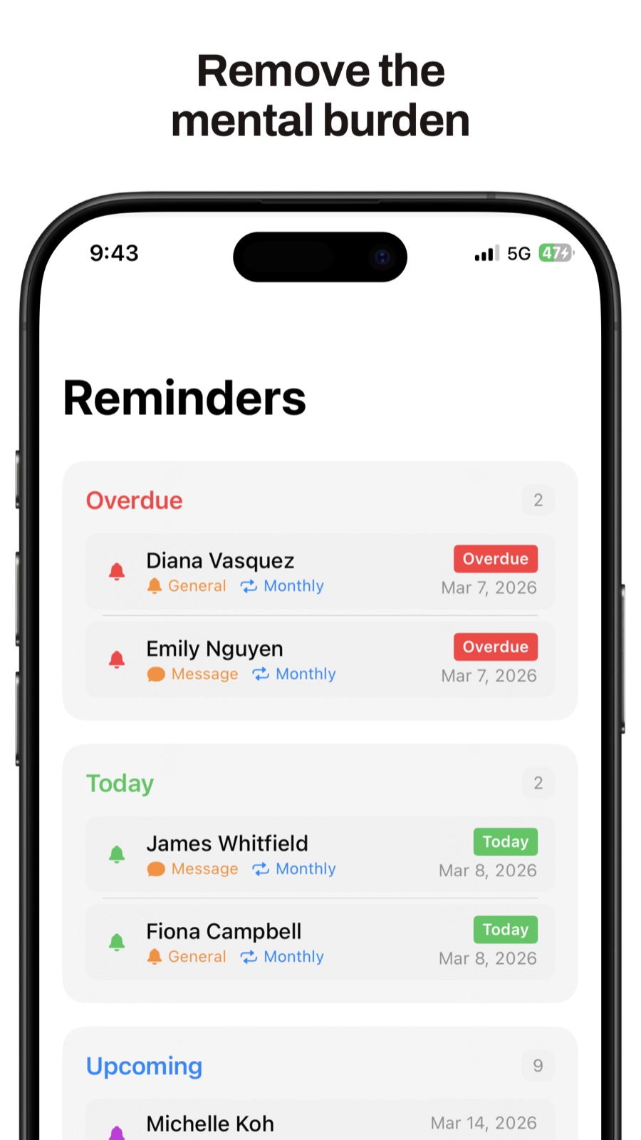 Reminders on iOS